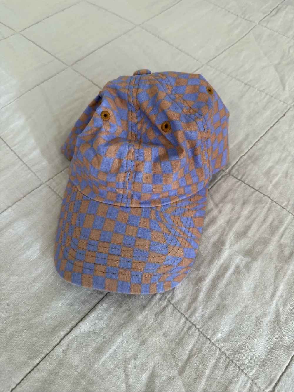 Baggu Lavender Trippy Checker Baseball Cap